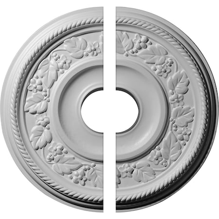 Ekena Millwork Tyrone Ceiling Medallion, Two Piece (Fits Canopies up to 6 3/4"), 16 1/8"OD x 3 1/2"ID x 3/4"P CM16TY2-03500
